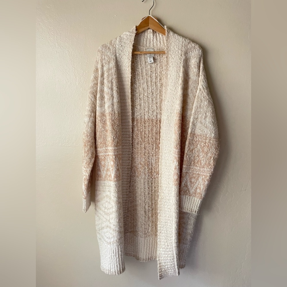 Joie texture knit longline open front cardigan